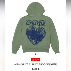 Alix Earle Hot Mess Merch | Green Sweatshirt | XXL